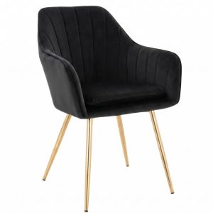 SILLA DE VISITA VELVET GOLD