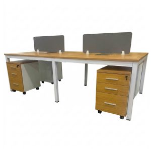 Ventas de Sillas de Oficina en Maracay 7 ESTACION DE TRABAJO ROBLE HAYA 4 PUESTOS