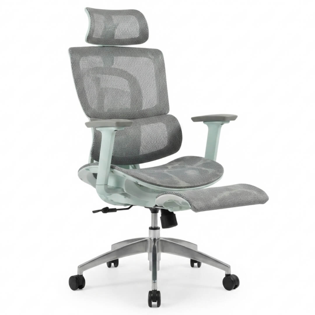 Ventas de Sillas de Oficina en Maracay 4 SILLA PRESIDENCIAL BURGOS GRIS CON POSAPIE