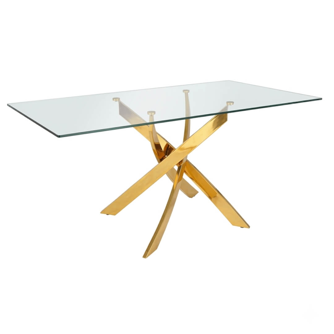 MESA RECTANGULAR ELEGANCE GOLD 150 CM